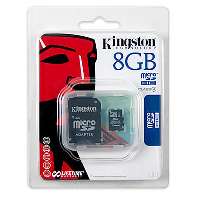 MEM MICRO SD 8GB KINGSTON CL4 + ADAPT SD