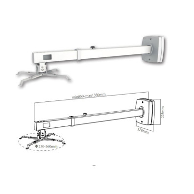 SOPORTE DE PARED PARA VIDEO PROYECTOR BLANCO APPROX SV03P (85-135)