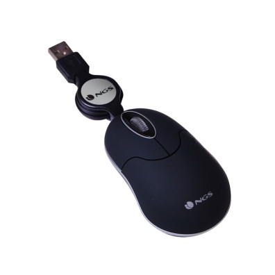 Ratón Óptico Retráctil para Notebook - Negro NGS