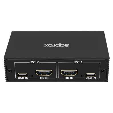 CONMUTADOR AUTOMÁTICO SOBREMESA APPROX HDMI 4K@30HZ USB-C 2 CPUS - NEGRO