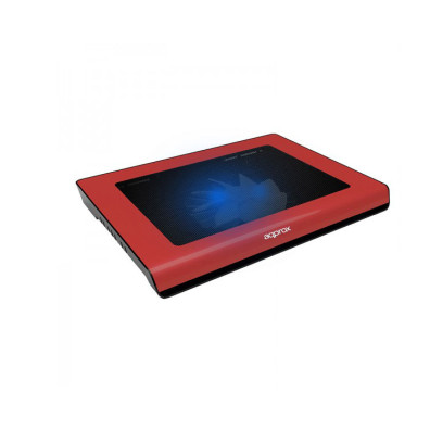 LAPTOP COOLER PAD 14'' 2 LEDS ROJO APPROX