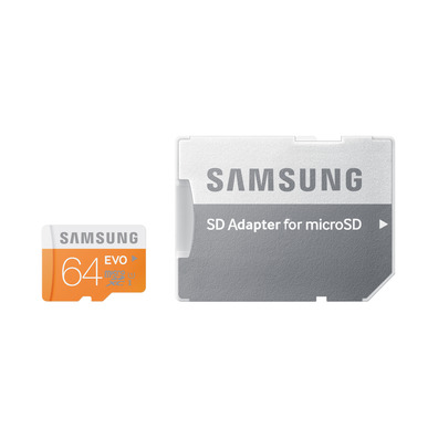 MICRO SD 64GB SAMSUNG EVO CL10 + ADAPT SD