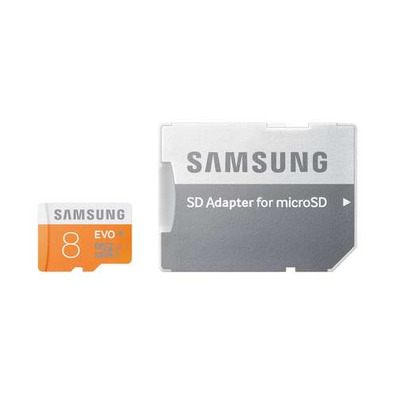 MICRO SD SAMSUNG + ADAPTADOR SD 8GB EVO CLASE 10 (MB-MP08DA/EU)