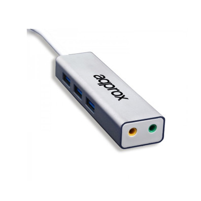TARJETA DE SONIDO USB 5.1 APPROX APPUSB51HUB + HUB USB-A A 3xUSB 3.0