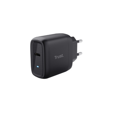 CARGADOR PARED/VIAJE USB-C 45W MAXO NEGRO TRUST