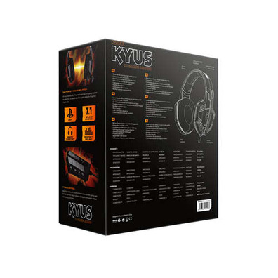 NOX AURICULARES + MIC GAMING KROM KYUS. USB. Para PC/ PS4