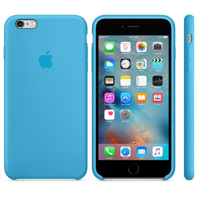 FUNDA APPLE IPHONE 6S PLUS SILICONA AZUL