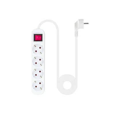 REGLETA PROTECTORA 4 TOMAS CON INTERRUPTOR BLANCO NANOCABLE