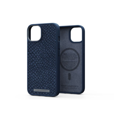 Funda MagSafe iPhone 14 Piel de Salmón Azul Petróleo - NJORD