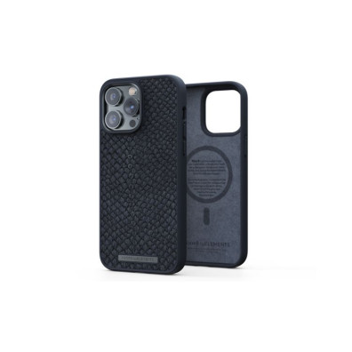Funda MagSafe iPhone 14 Pro Max Piel de Salmón Negro NJORD