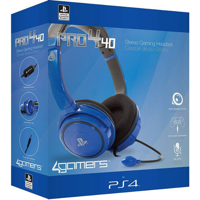 4 GAMERS STEREO GAMING HEADSET AZUL  PRO4-40