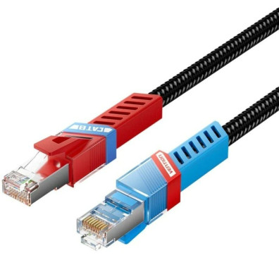 Cable de Red Gaming Vention CAT.8, RJ45 SFTP AWG26 1m Negro