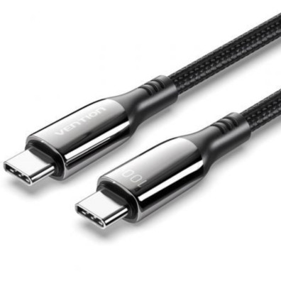 Cable Vention USB-C a USB-C 2.0 100W 2M Negro