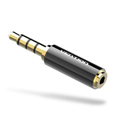 ADAPTADOR AUDIO JACK NEGRO VENTION 3.5/M 2.5/H
