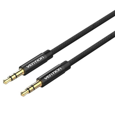 Cable de Audio Estéreo Jack 3.5mm a Jack 3.5mm 0.5m Negro Vention