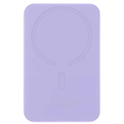 Baseus Power Bank Mini 5000mAh Morado MagSafe - Carga Rápida 20W y Cable Tipo C Incluido