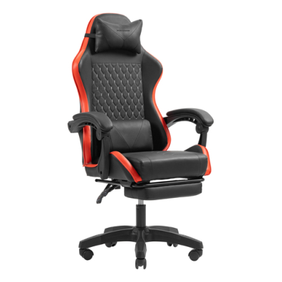 Silla Gamer Mars Gaming MGCXBBL Negra y Roja - Reclinable Reposabrazos Ajustable Reposapiés Cojines