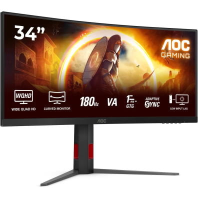 MONITOR GAMING AOC CURVO WQHD 180Hz - Modelo CU34G4