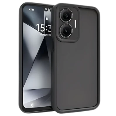 Funda Xiaomi Poco F7 Square Liquid Premium Negro - Protección Elegante y Resistente