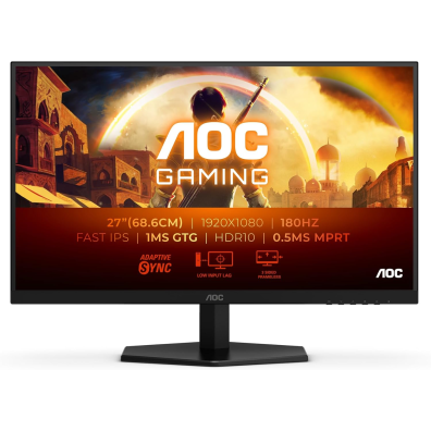Monitor AOC 27G42E IPS FHD 27" 180Hz VESA 100x100 Negro HDMI DP 0.5MS - Negro