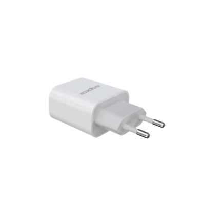 Cargador USB Blanco 18W Type-C con Enchufe de Viaje/Pared - Approx