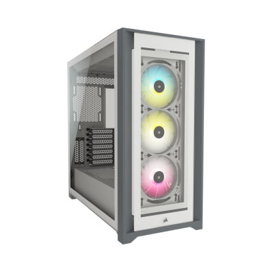 CAJA SEMITORRE CORSAIR ATX 5000X RGB TG WHITE iCUE