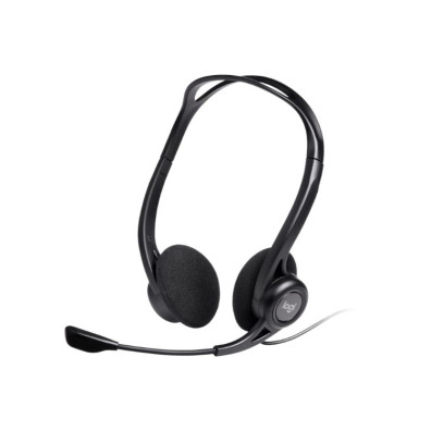 Auricular + Micrófono Logitech PC960M con Supresión de Ruido en Negro