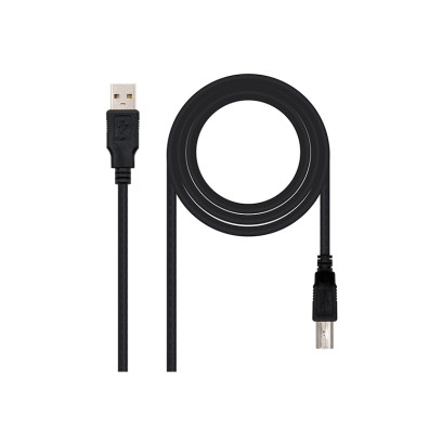 CABLE USB 2.0 IMPRESORA TIPO USB A/M-B/M 1 M NEGRO NANOCABLE