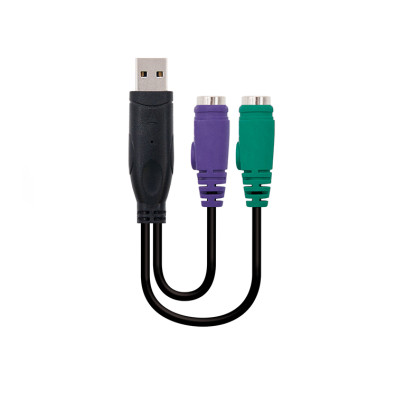 CONVERSOR PS/2 A USB 15 CM NANOCABLE - Conversor de Adaptador PS/2 a USB