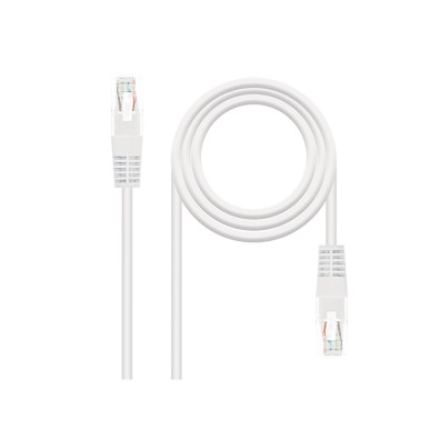 CABLE DE RED LATIGUILLO RJ45 CAT.5E UTP AW24 5 M BLANCO NANOCABLE