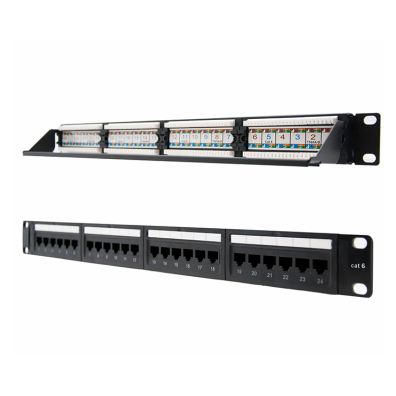Patch Panel 24 Port RJ45 Cat.6 UTP 1U Dual IDC Nanocable