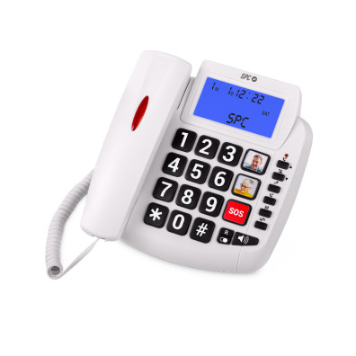 Spc Teléfono Comfort Volume 2 Senior White - Dispositivo Teléfono para Personas Mayores
