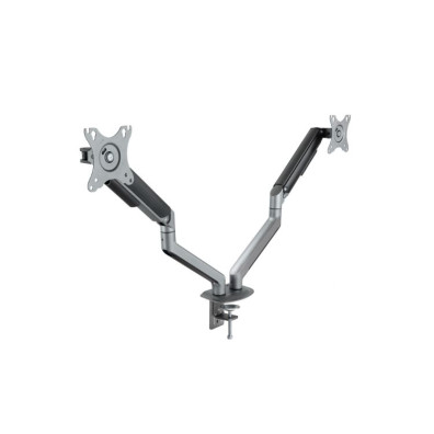 SOPORTE DE MESA TOOQ DB4132TNR-G PARA 2 PANTALLAS 17-32" - VESA 100X100 - GRIS/NEGRO