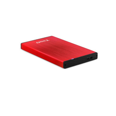CAJA EXTERNA 2.5" USB 3.0 TOOQ TQE-2527R PARA HD HASTA 9,5MM SATA USB 3.0/3.1 GEN1 ROJA