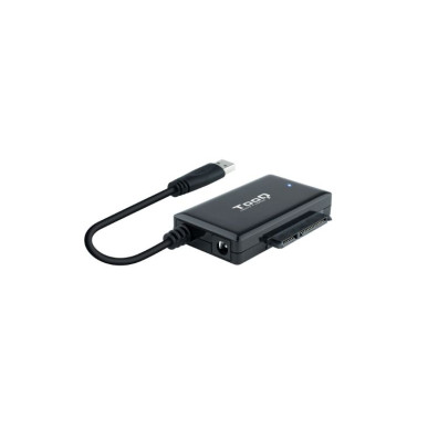ADAPTADOR SATA USB 3.0 USB-A NEGRO TOOQ para Discos Duros 2.5''-3.5''