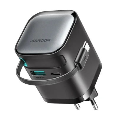 Cargador Joyroom 65W USB-C con cable integrado retráctil