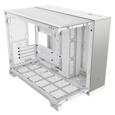 CAJA CORSAIR MICROATX 2500X TG WHITE/SATIN GRAY ALUMINUM