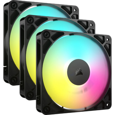 Ventilador Auxiliar Corsair RS120 A-RGB 120mm Black Triple Pack