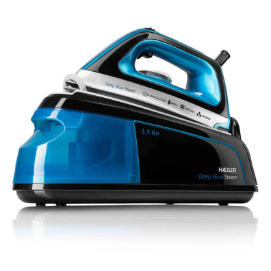 CENTRO DE PLANCHADO HAEGER BLUE STEAM 2.200W NEGRO/AZUL