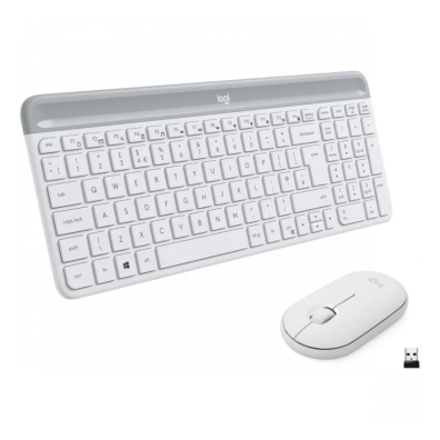 TECLADO Y MOUSE LOGITECH WIRELESS MK470 SLIM WHITE