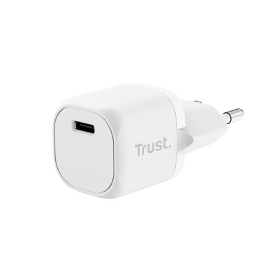 CARGADOR TRUST USB-C 20W BLANCO COMPATIBLE PD Y PPS 3A