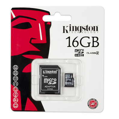 MEM MICRO SD 16GB KINGSTON CL4 + ADAPT SD