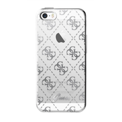 Funda TPU 4G Transparente Plata Apple iPhone 5/5S/SE Guess