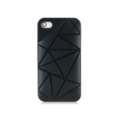 Funda Triangle Pattern para iPhone 4/4S (Negro)