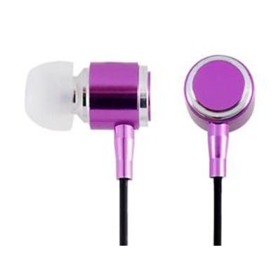 Auriculares Professional Stereo Earbud Earphones (Violeta)