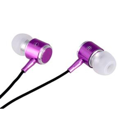 Auriculares Professional Stereo Earbud Earphones (Violeta)