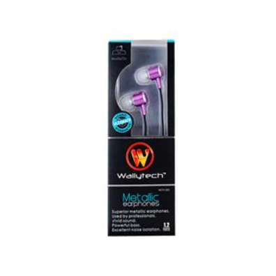 Auriculares Professional Stereo Earbud Earphones (Violeta)