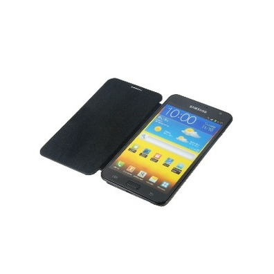 Funda de cuero ultrafina para Samsung Galaxy Note i9220 Negra