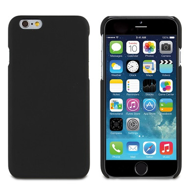 Carcasa Negra tacto goma iPhone 6/6S Muvit