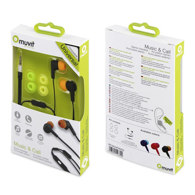 Auriculares estéreo para tablet/smartphone Muvit Naranja